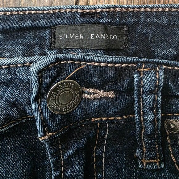 Avery Straight Silver Jeans - Picture 1 of 3